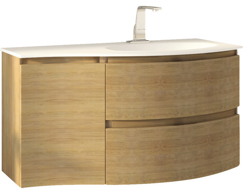 Wastafelmeubel Vague 69 cm Tobacco Oak, gemonteerd