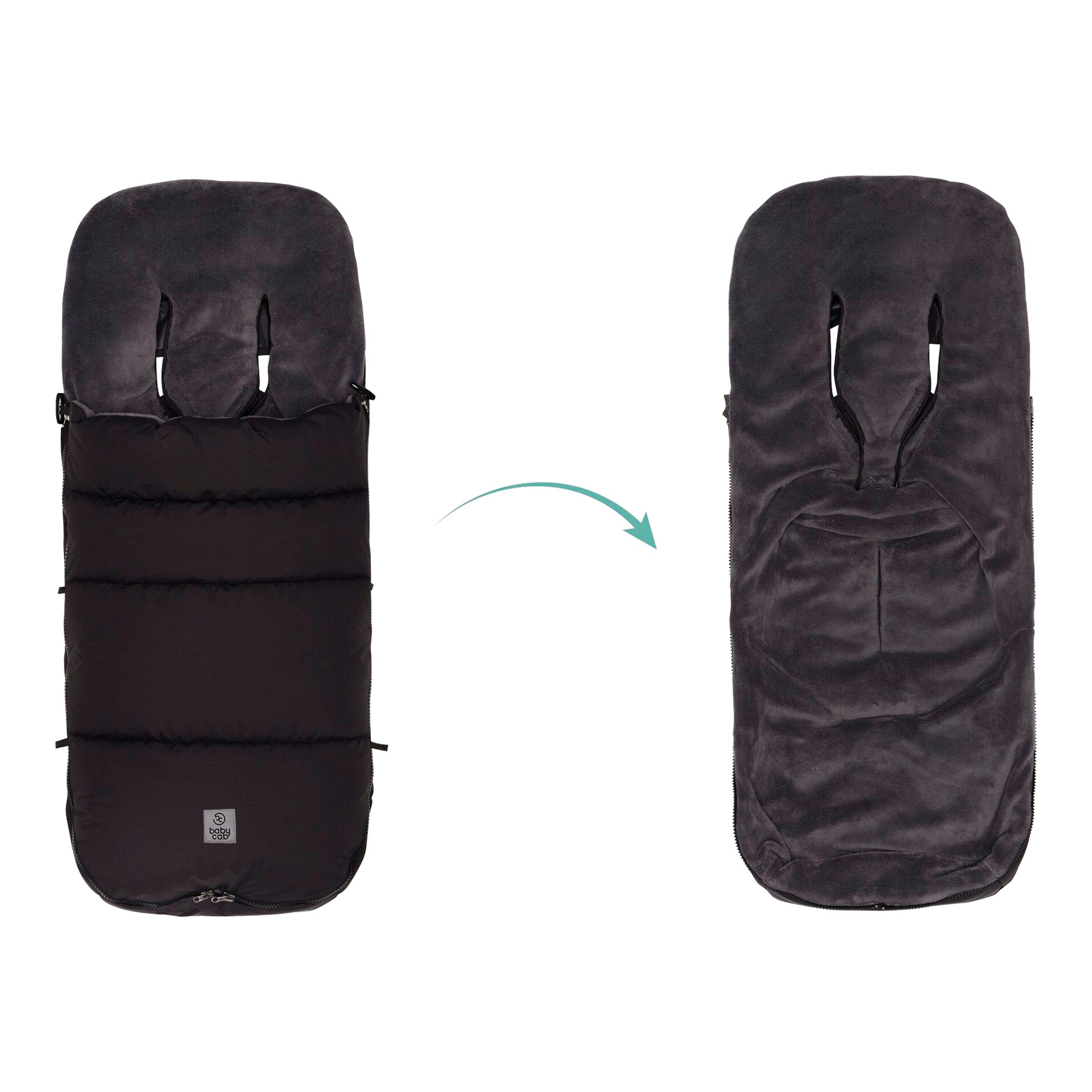 babycab Winterfußsack Kemi für Kinderwagen, Buggy schwarz