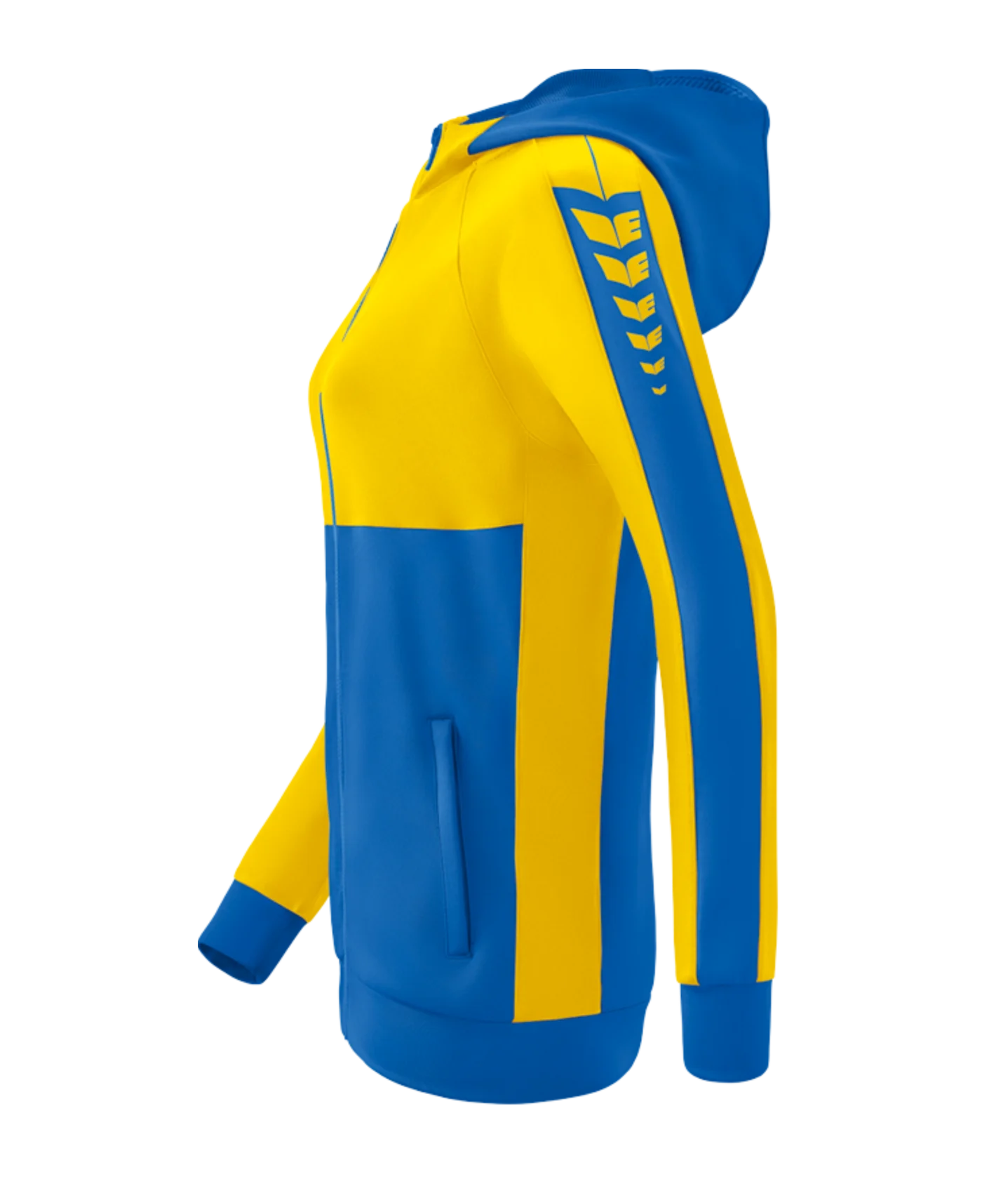 Erima Six Wings Kapuzenjacke Damen Blau Gelb