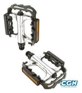 pedale vtt alu cage  corps noir avec roulement (pr)
