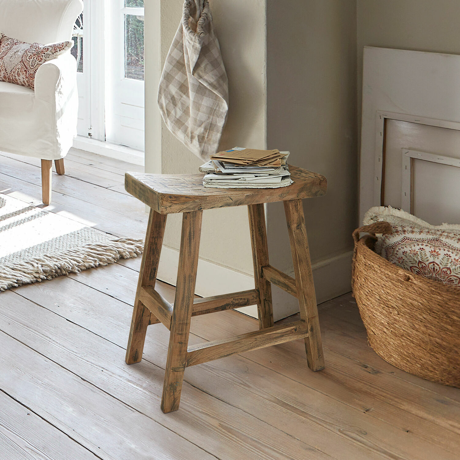 Hocker Nael 52/46/32 cm | braun
