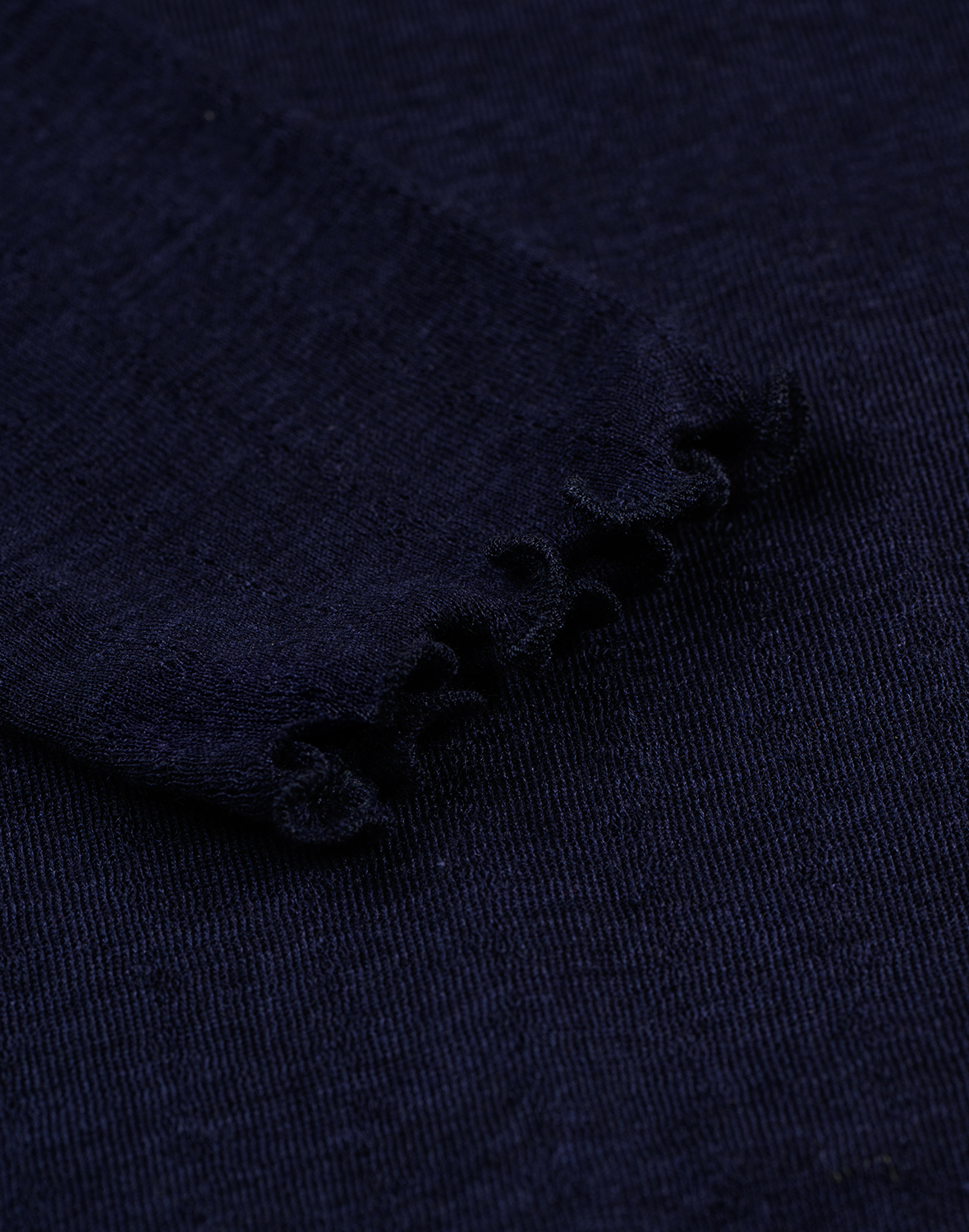 Pointelle shirt met hoge hals van merinowol/zijde voor dames
