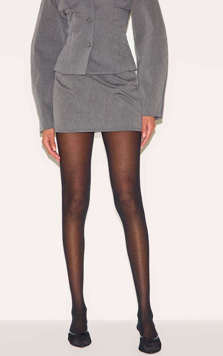 Charbon Jupe Micro Mini Ajustée À Rayures Tennis Tissée Coordonnée