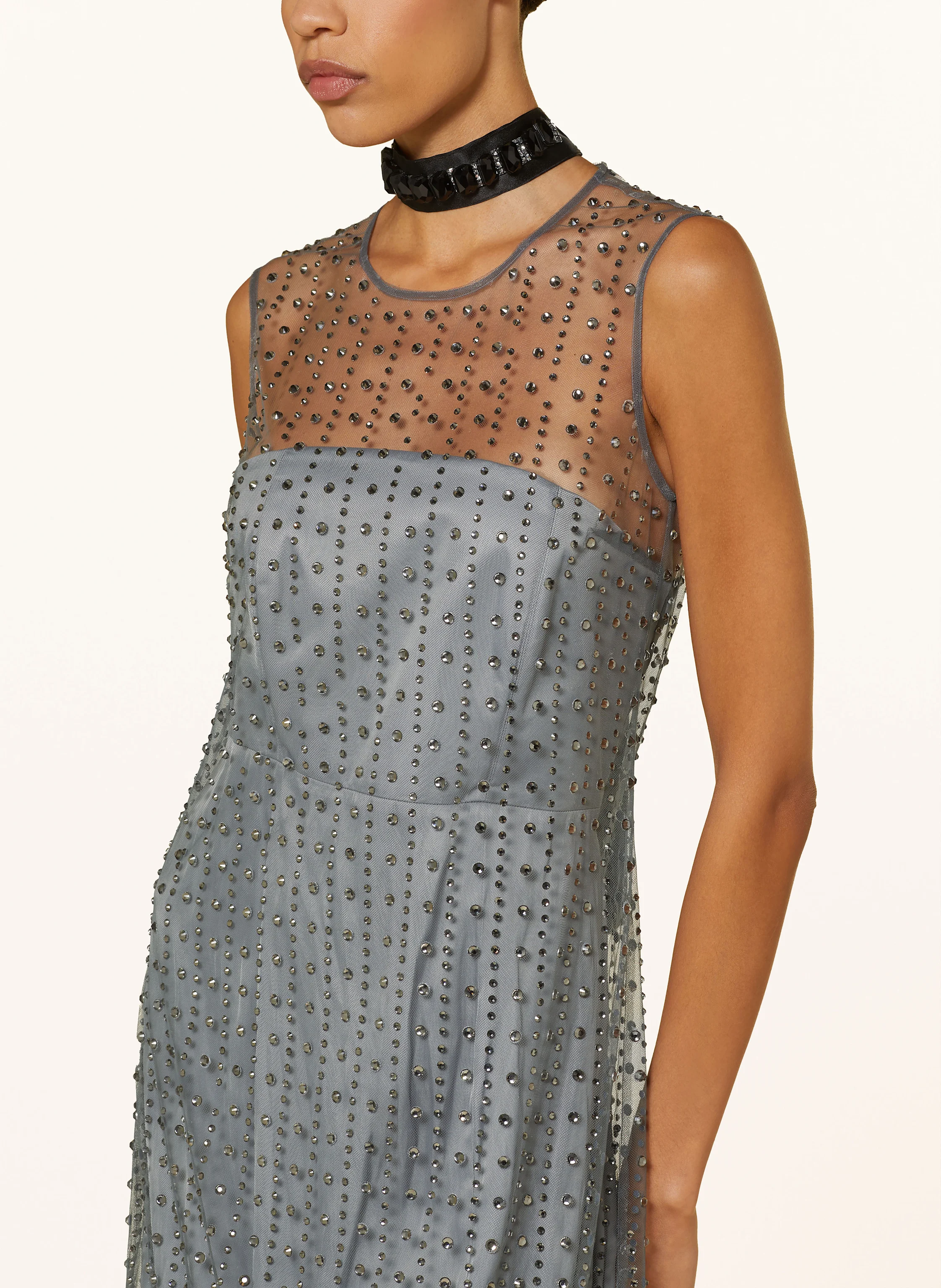 LUISA CERANO 2-in-1-Cocktailkleid mit Schmucksteinen