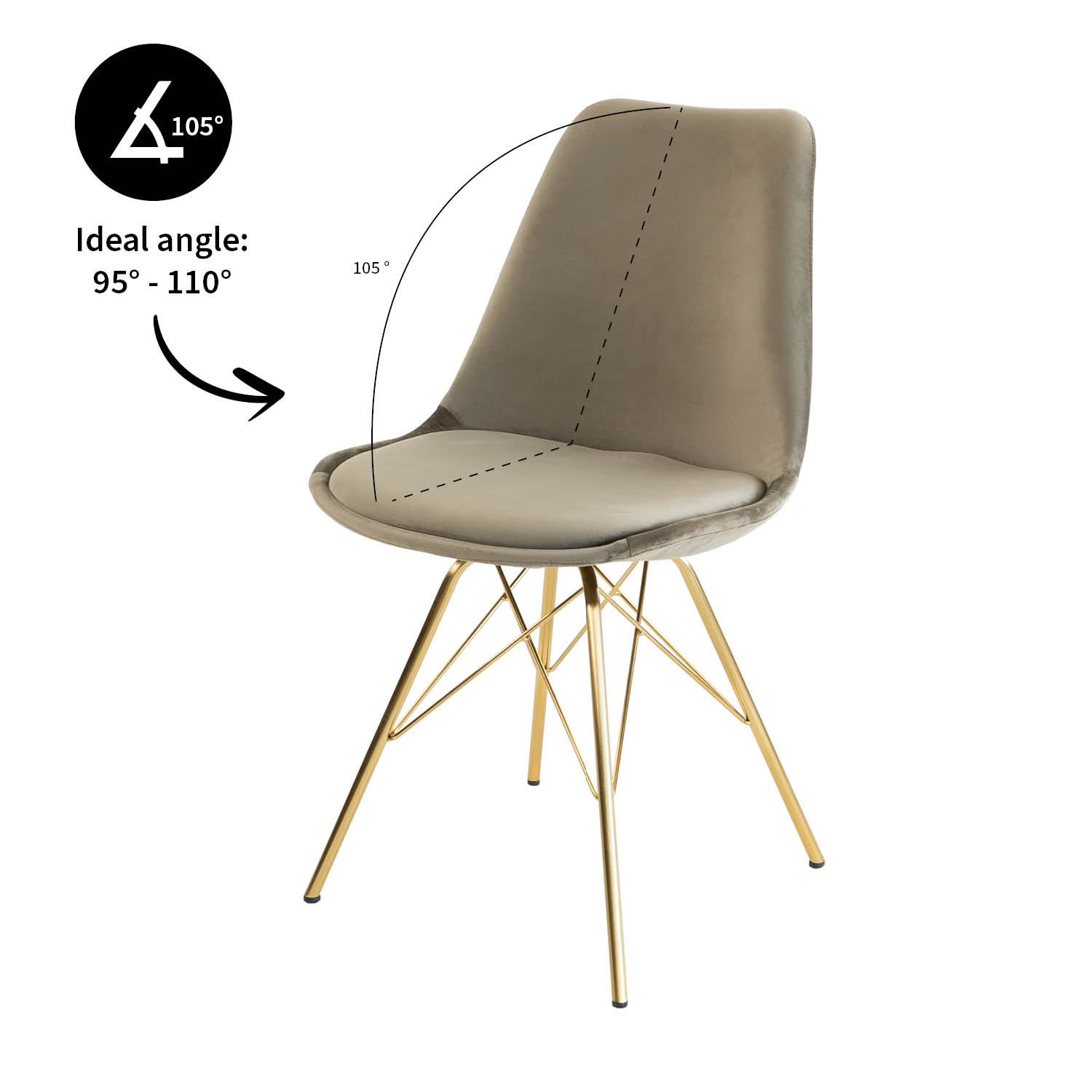 Kick Kuipstoel - Velvet taupe GL