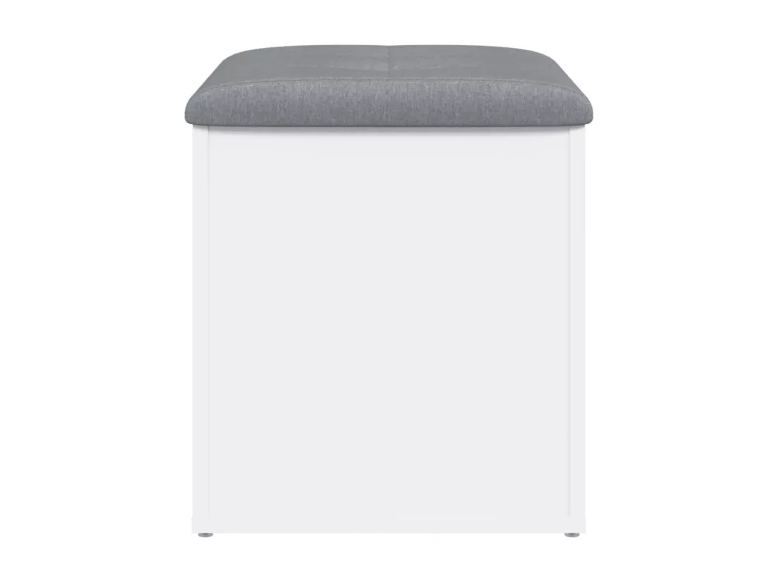 Banc de rangement blanc 42x42x45 cm bois d'ingénierie