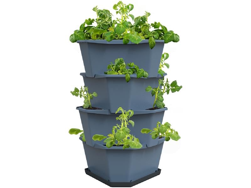 Gusta Garden Aufzuchttöpfe PAUL POTATO Starter, 4 Etagen, B Urban Gardening Kartoffelturm