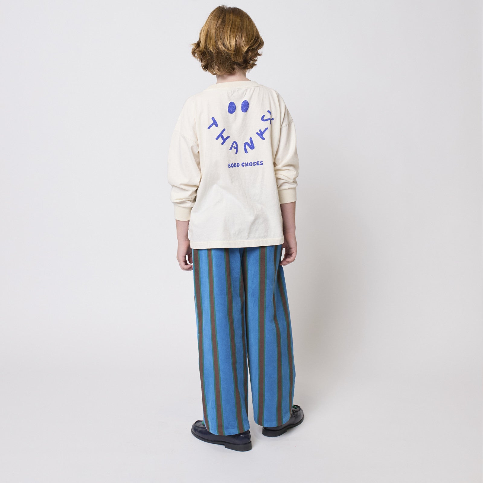 Hose Stripes Velvet Navy Blue