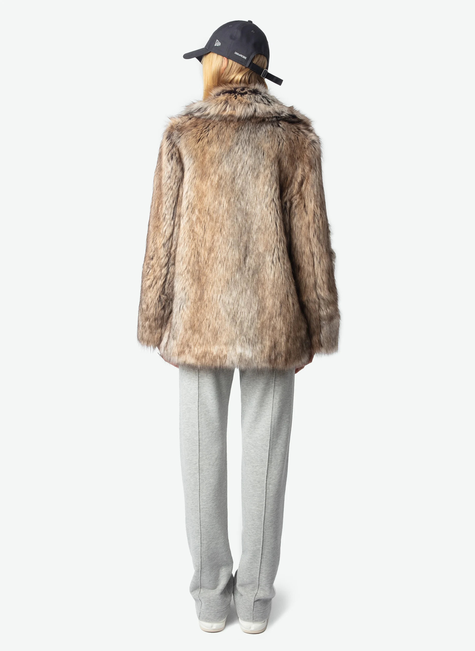 FAUNE - Manteau court effet fourrure | Beige