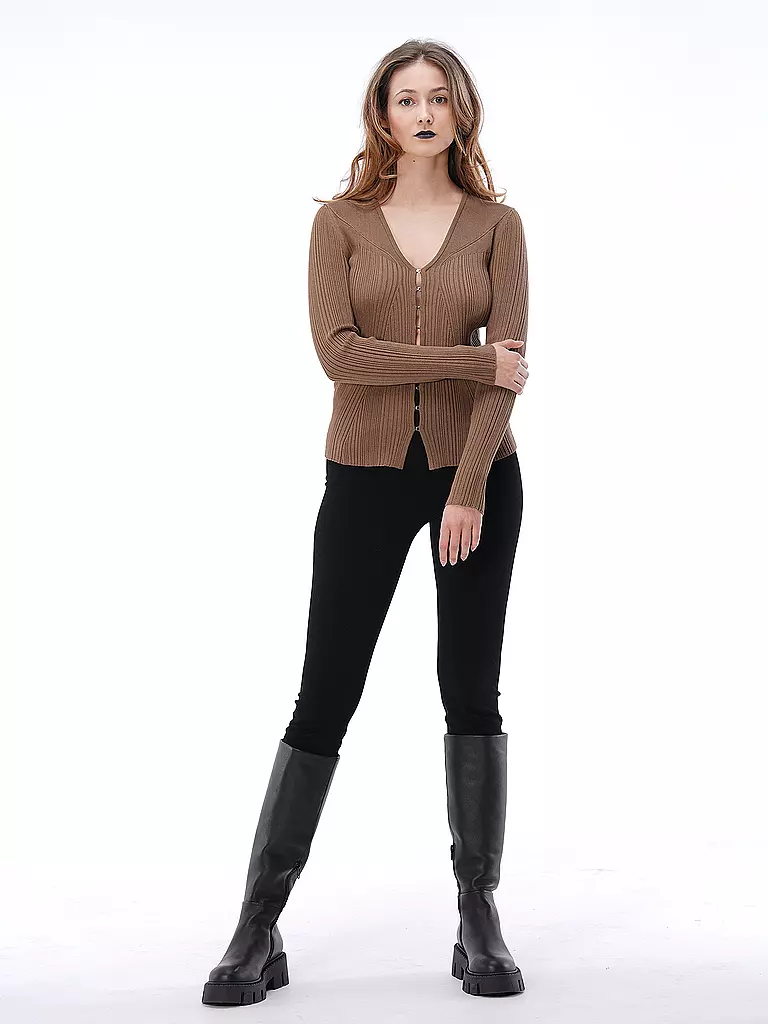 BOSS Strickjacke FORAMA braun