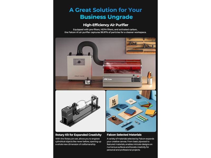 Creality Lasergravierer Falcon Pro S 40 W Creality Pro Lasergravierer (40 Watt)