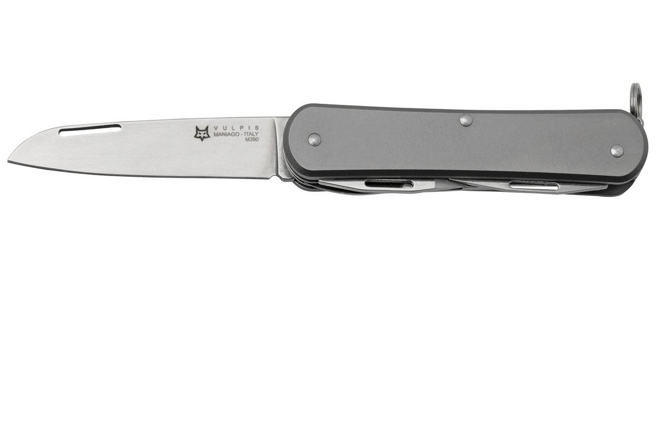 FOX Vulpis 4-Tools FX-VP130-F4TI, M390, Titanium, Zwitsers zakmes
