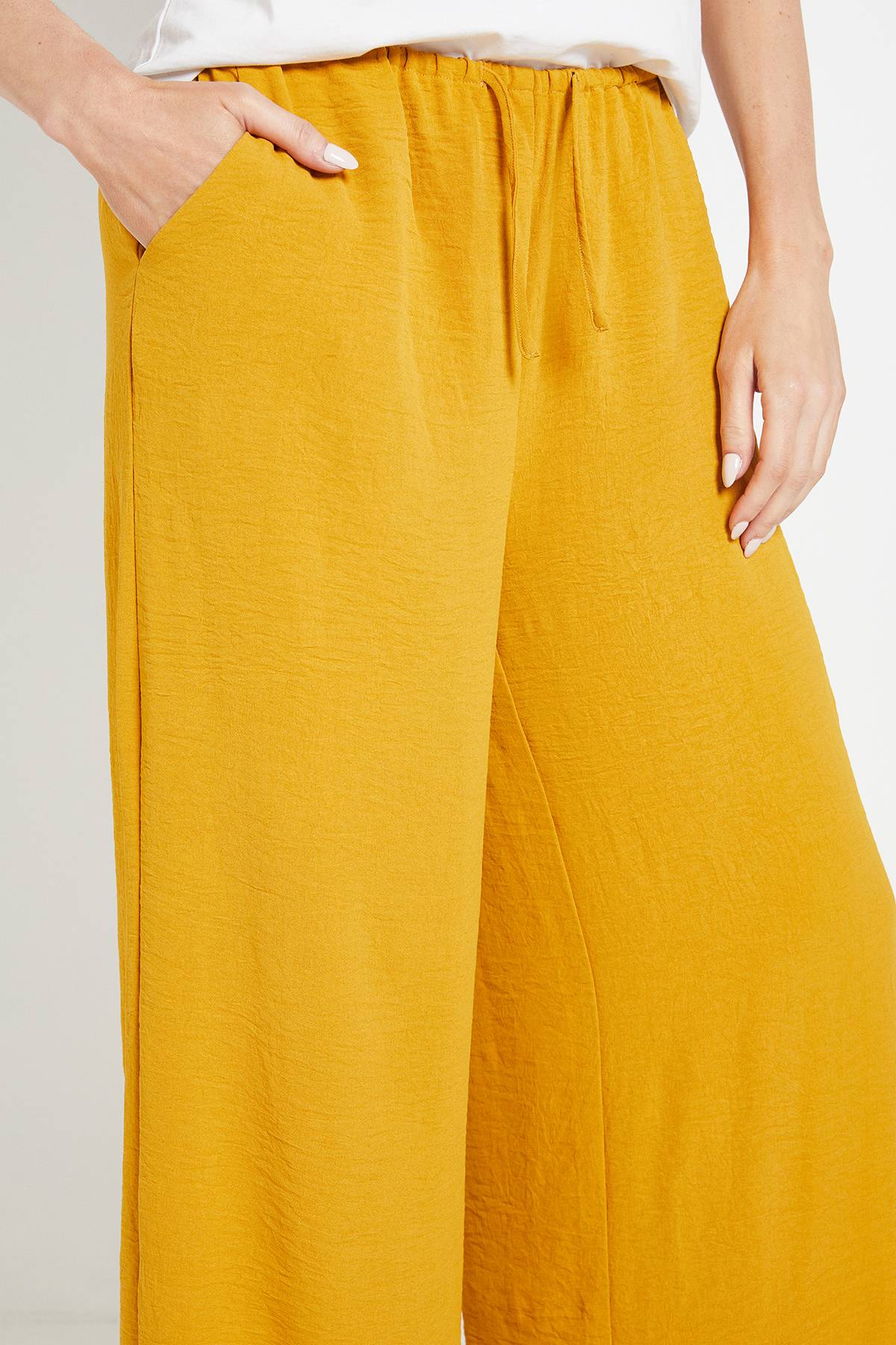 Wallis Pantalon Tissé À Cordon Avec Ceinture Élastique