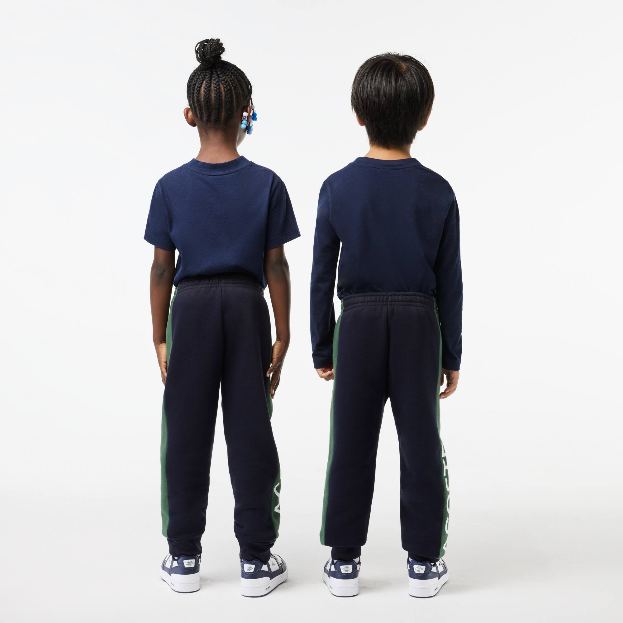 Pantalon de survêtement enfant Lacoste en coton biologique et polyester recyclé Pantalons & Shorts - Bleu - Lacoste - Enfant