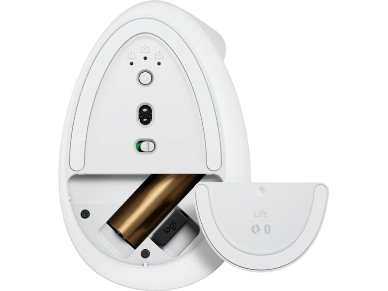 Logitech Ergonomische Maus Lift Off-white Komfortable ergonomische Maus mit vertikalem Design für kleine bis mittelgrosse Hände