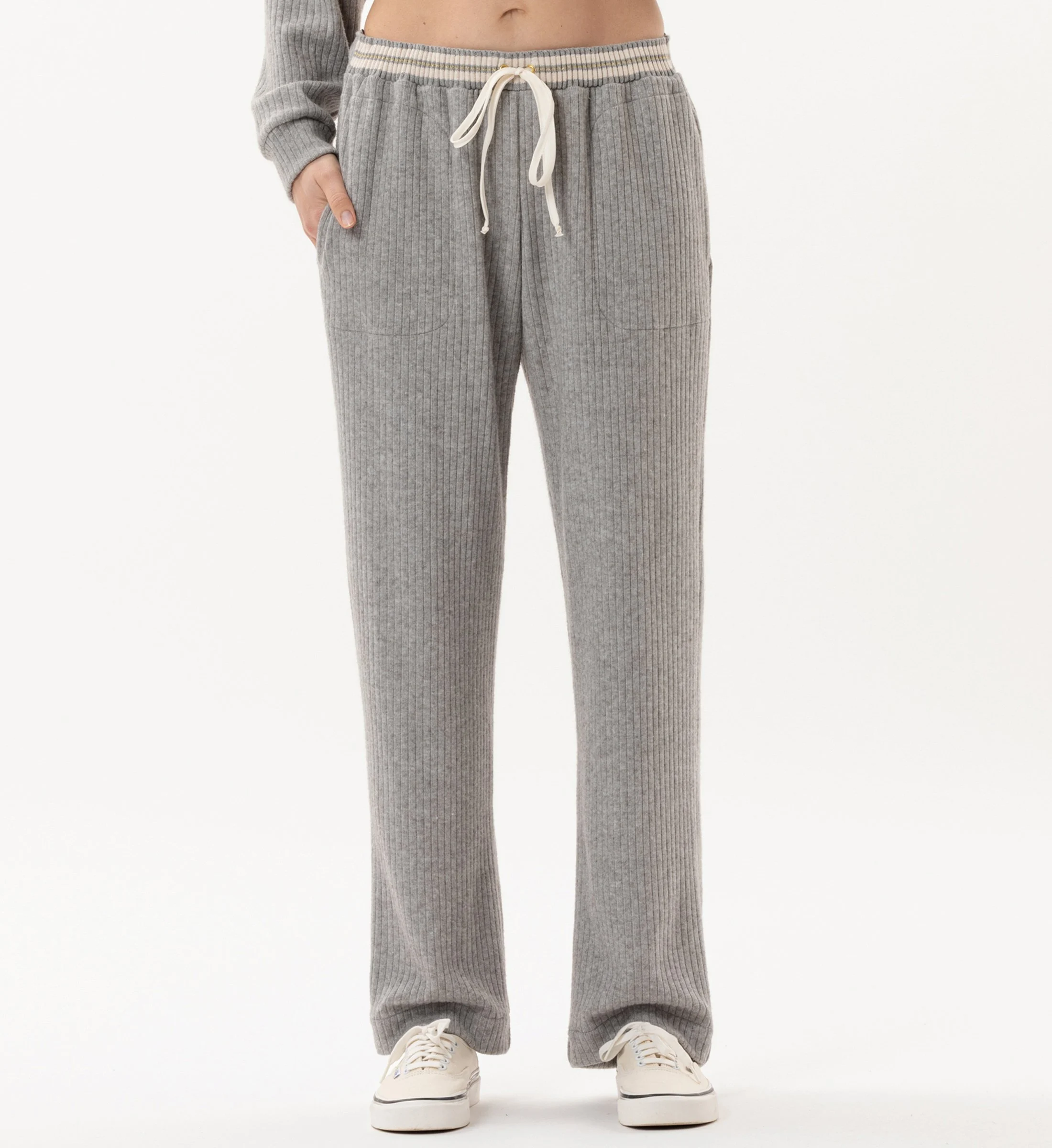 ESMEE 880 - Pantalon en maille tricot | Gris