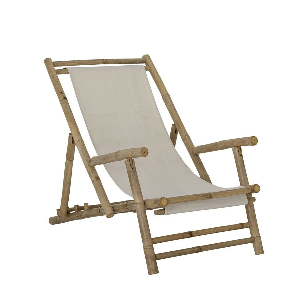 Transat pliable korfu en bambou couleur naturelle