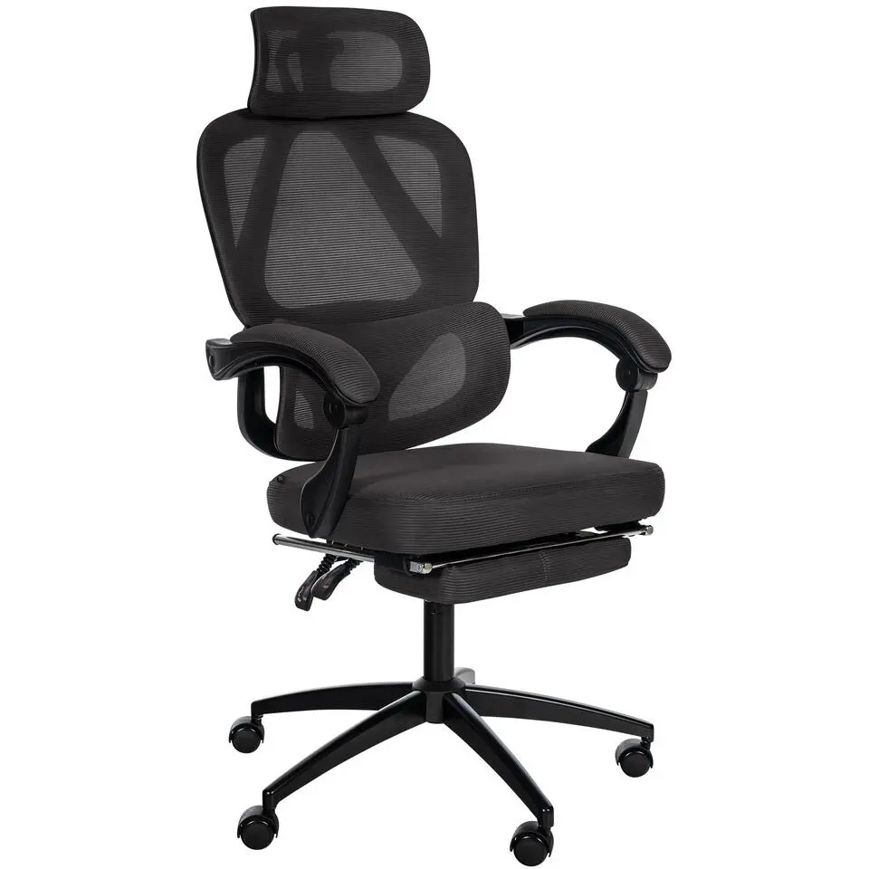 CLP Bureaustoel Gander zwart Frame - Stof - zwart
