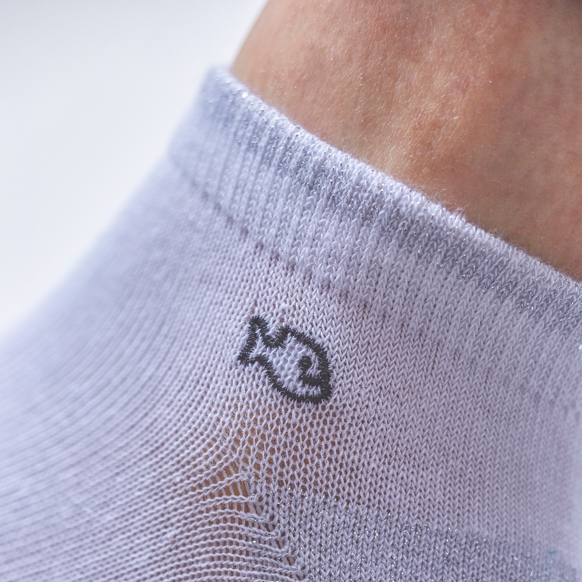 BLANC ARGENTE - Socquettes en coton peigné unies | Blanc