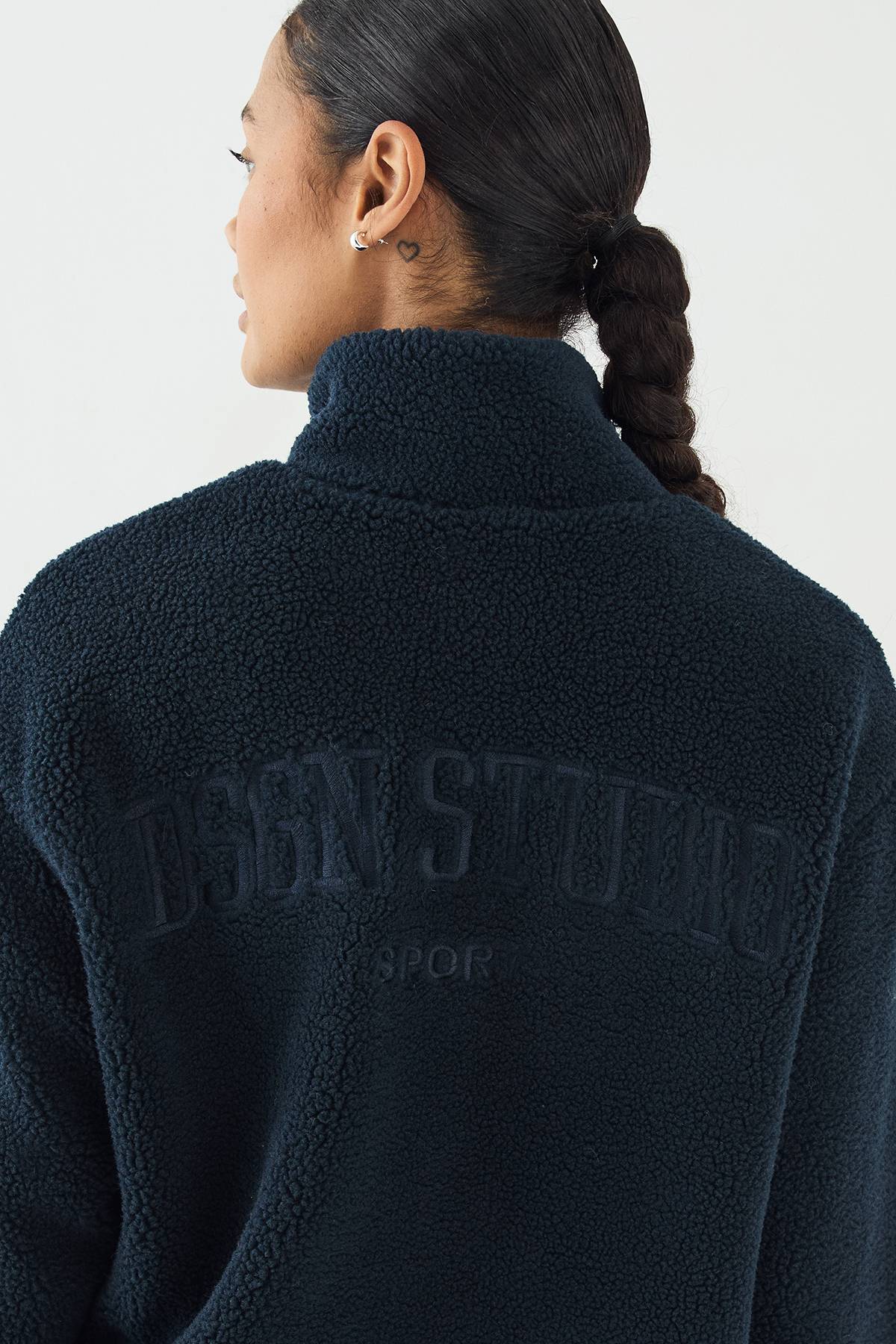 Veste DSGN Studio Borg à Fermeture Éclair et Col Montant