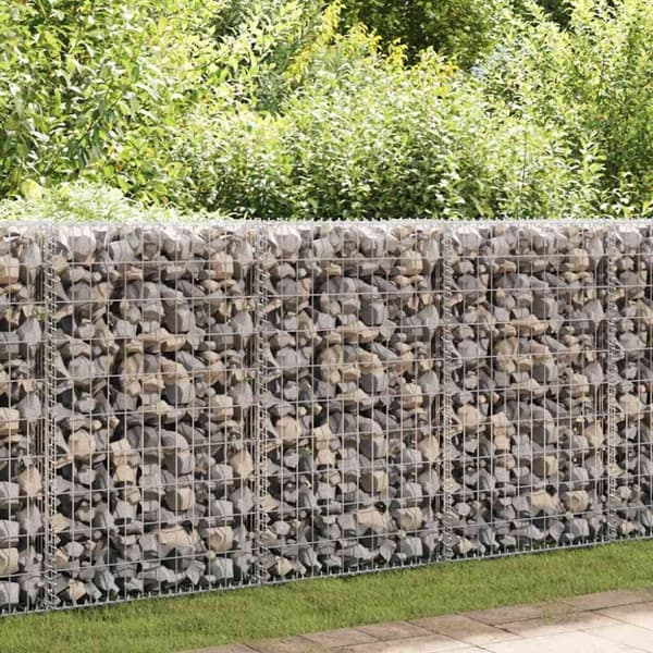 vidaXL Gabion med dekker galvanisert stål 900x30x100 cm
