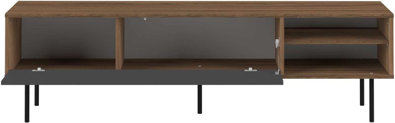 Watt - Tv-meubel - Walnoot/Grijs - Spaanplaat - 165cm