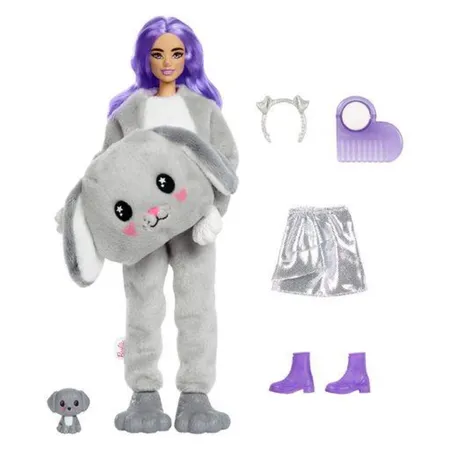 Barbie Cutie Reveal Puppe mit Welpen-Plüschkostüm und 10 Überraschungen