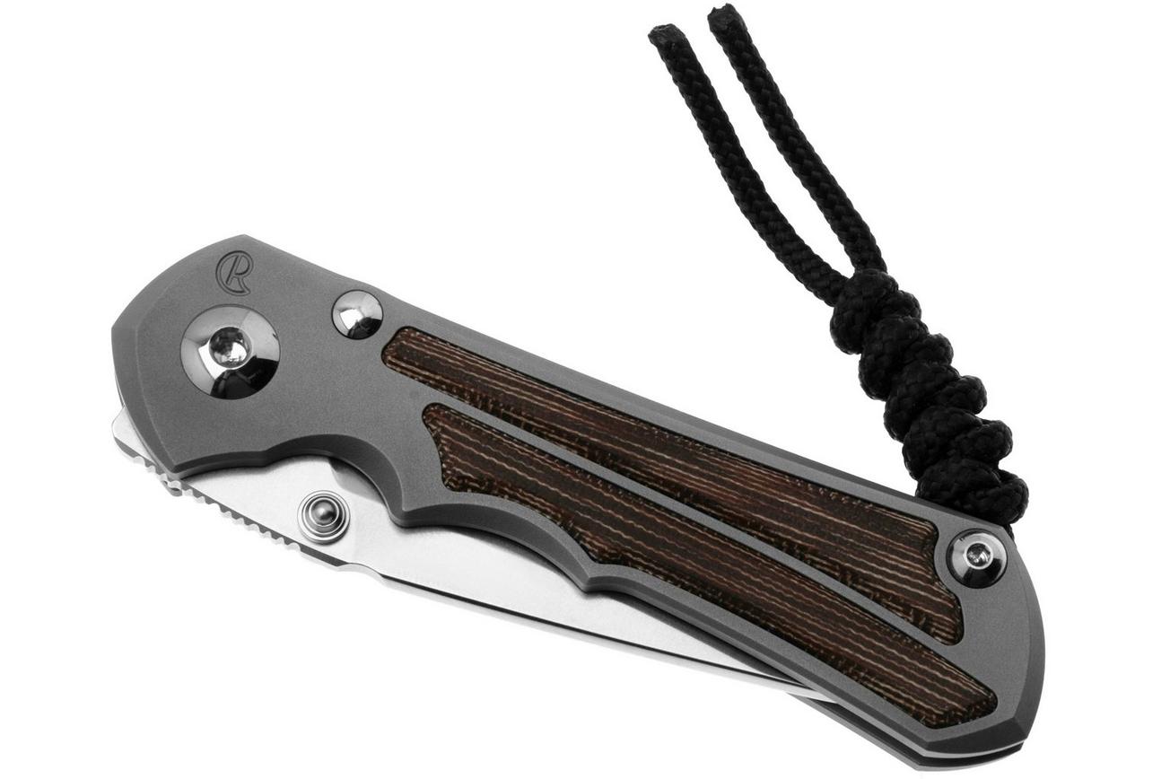 Chris Reeve Small Inkosi SIN-1134 CPM MagnaCut Tanto, Glass Blasted Titanium, Natural Canvas Micarta Inlay, zakmes