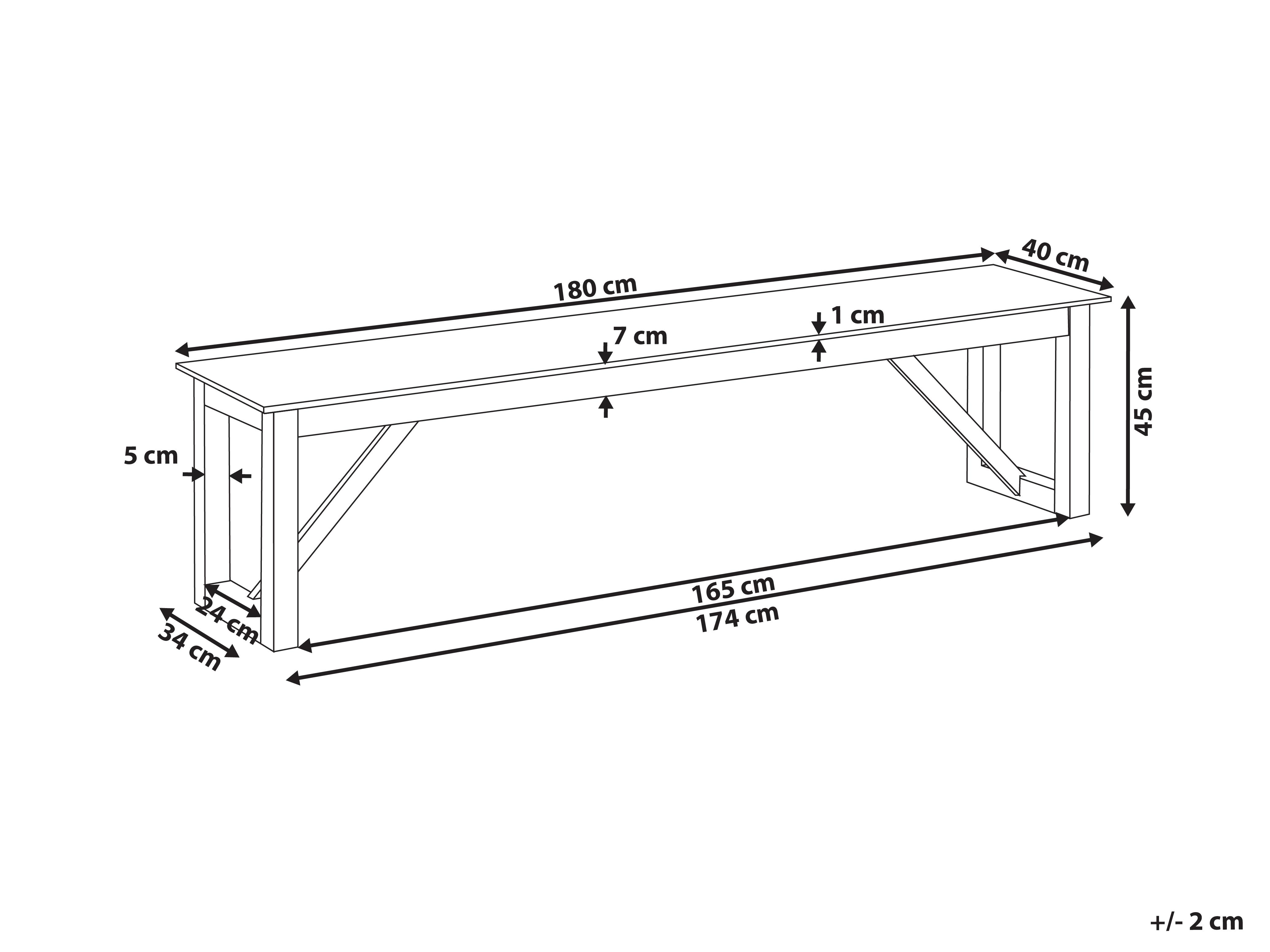 Tuinbank NOTTERI 180 cm Beton Grijs