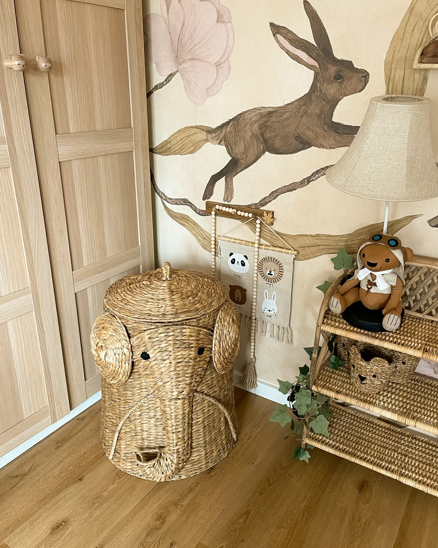 Kindermand Olifant DOGON Wicker Natuurlijk