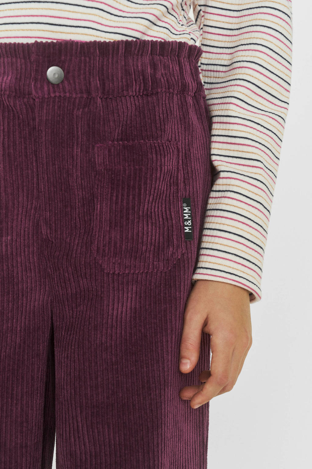 Me & My Monkey wide leg corduroy broek Raven rood