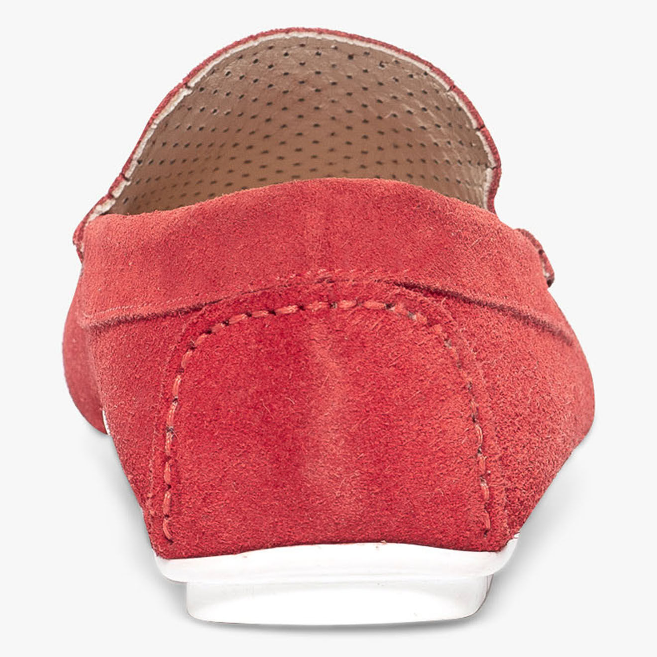 Bocage Mocassins en Velours de Cuir Symmaque rouges