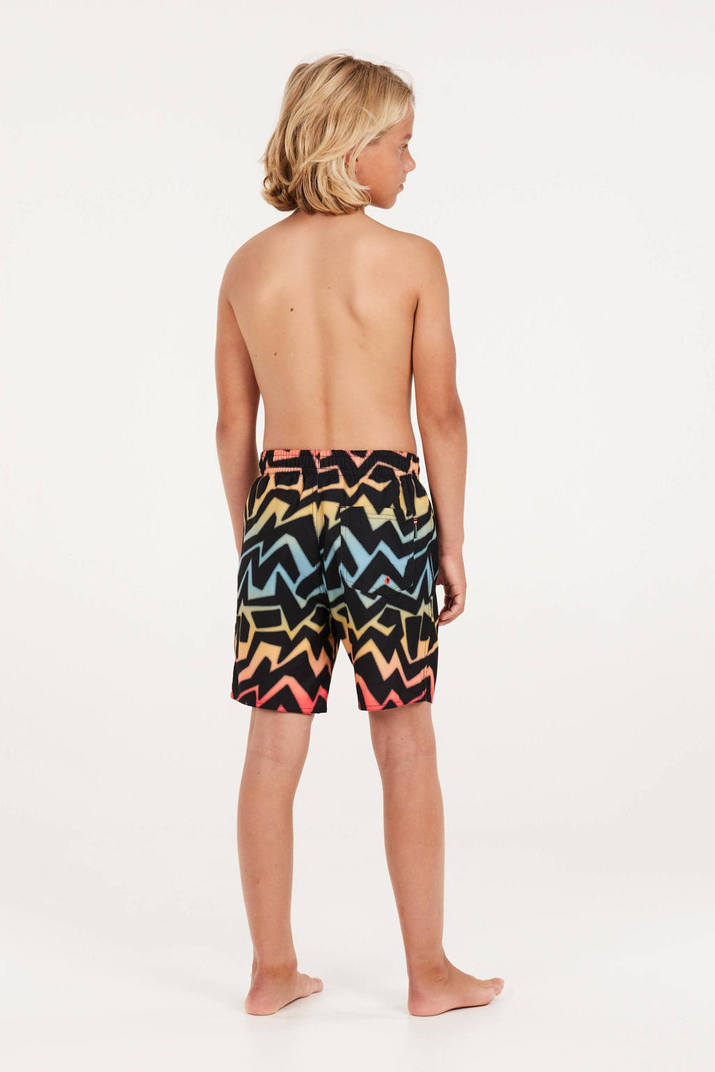 zwemshort PRTDESERT JR zwart/geel/blauw/rood