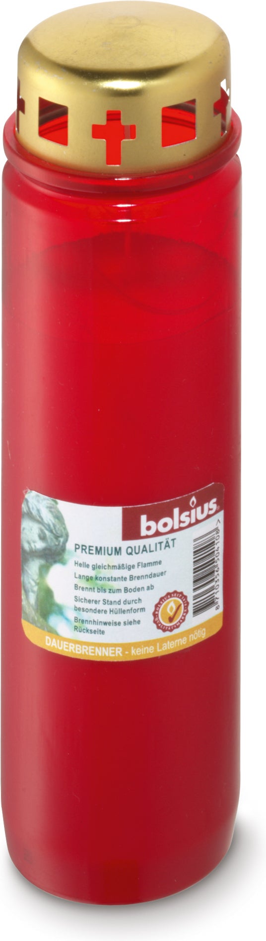 Bolsius herdenkingslicht rood 110 uur D 6,7 H 23 cm
