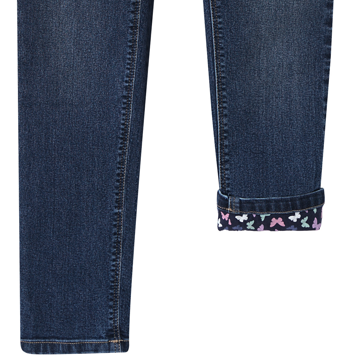 Yigga Mädchen Thermo-Jeans im Slim-Design dunkelblau