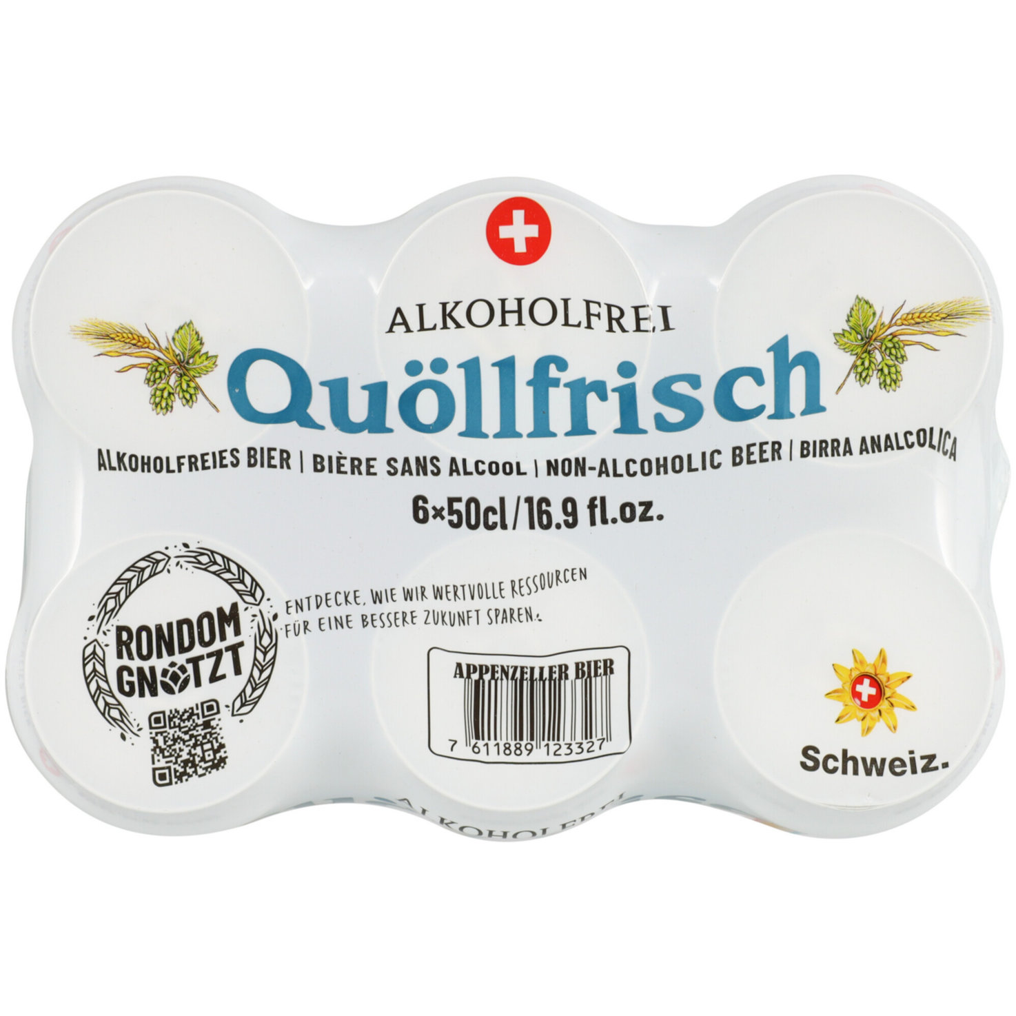 Appenzeller Bier Quöllfrisch alkohol frei Dosen 6x50cl -300cl