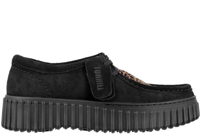 CLARKS TORHILL BEE LEOPARD SKO I SORT RUSKIND