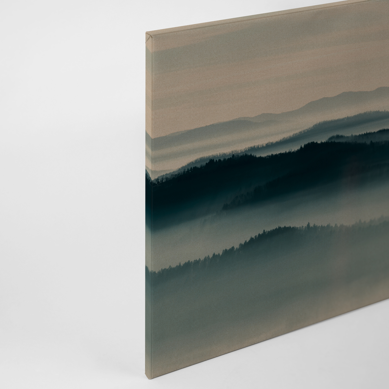 Leinwandbild HORIZONT - blau-beige - 90x60 cm
