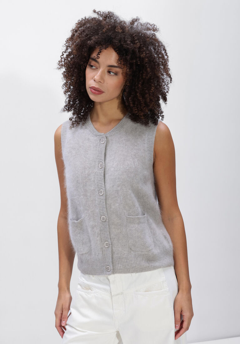 grijze absolut cashmere vest lana