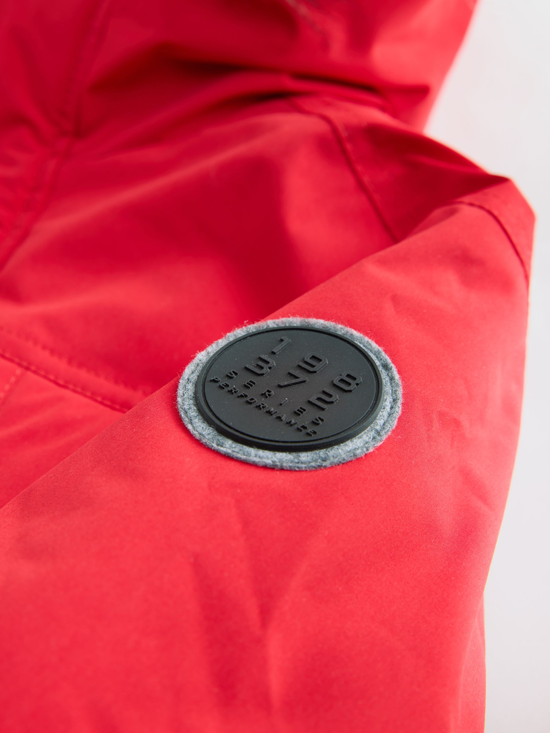 Rood - Zware regenbestendige parka met imitatiebontrand (3-16jr)