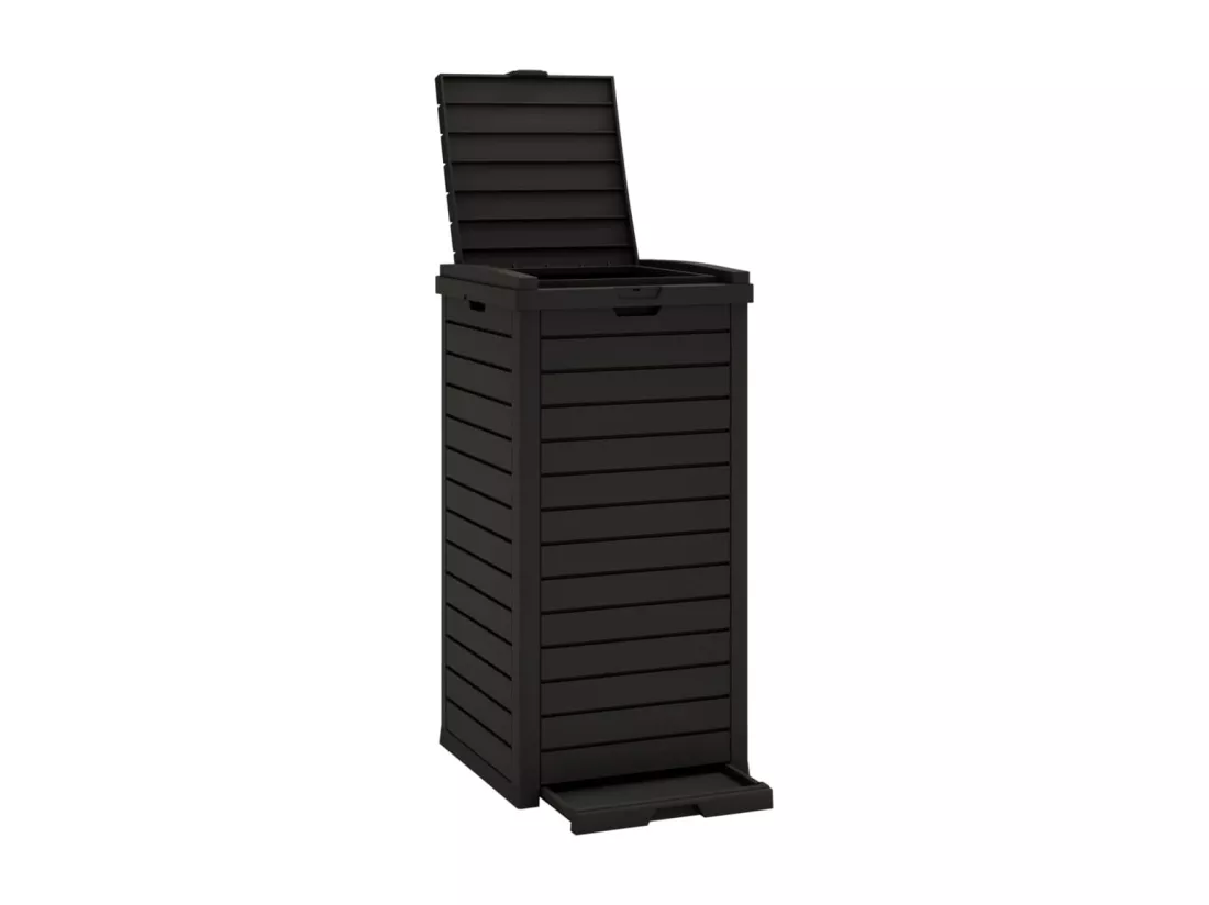 Poubelle d'extérieur 41 x noire 41 x 41 x 86 cm 02_0006069