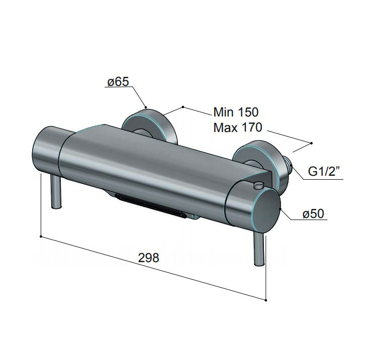 Hotbath Cobber Thermostatische Badmengkraan Cascade Uitloop Geborsteld Messing PVD B021