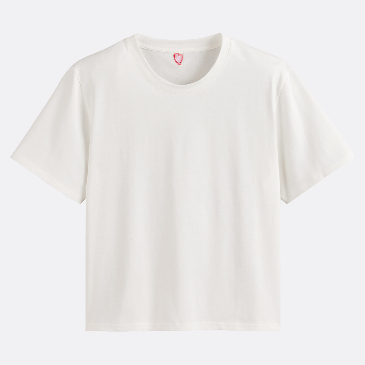 COLEÇÃO LA REDOUTE<br>Camiseta com gola redonda e mangas curtas