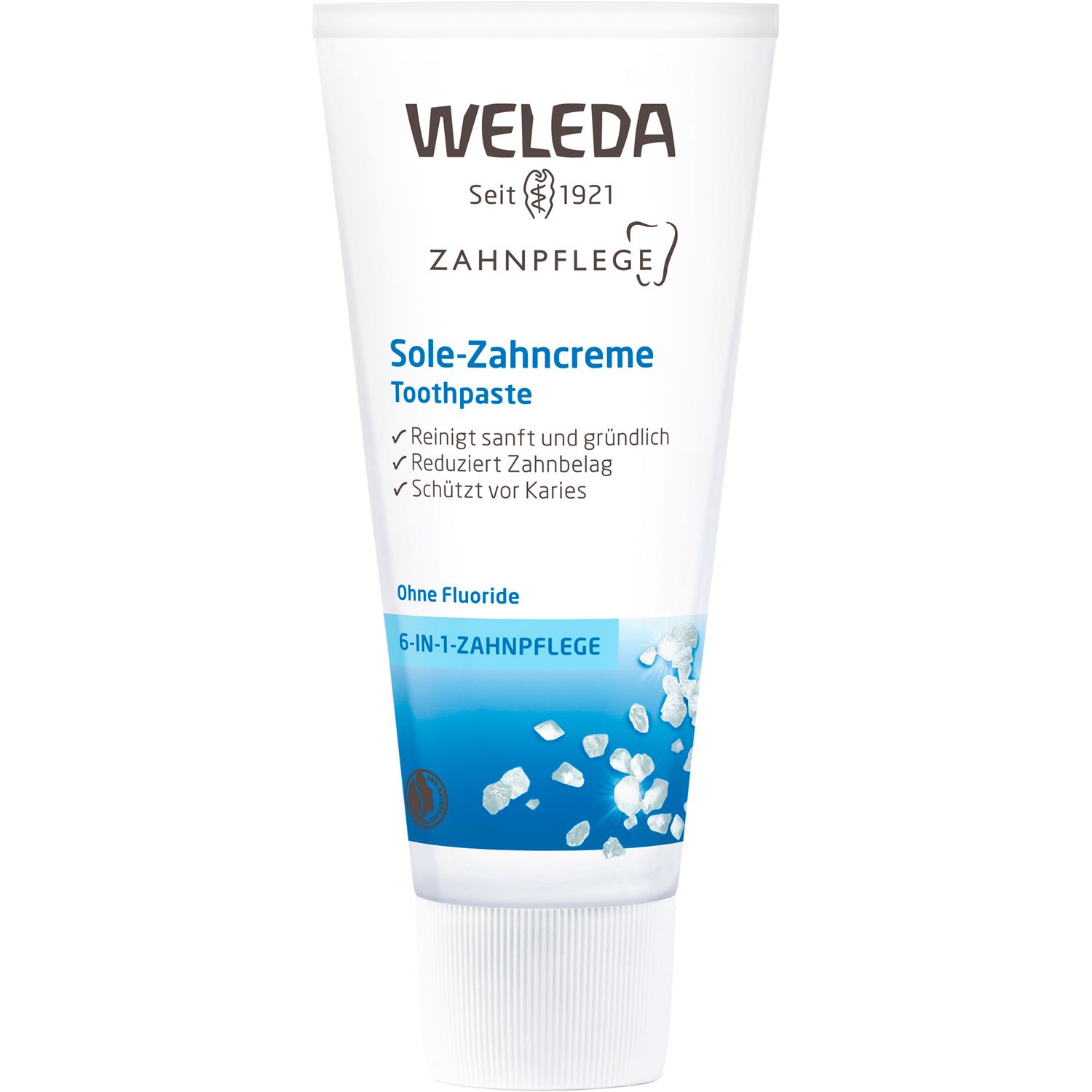 Weleda Sole-Zahncreme - reinigt sanft und gründlich, reduziert Zahnbelag und schützt vor Karies