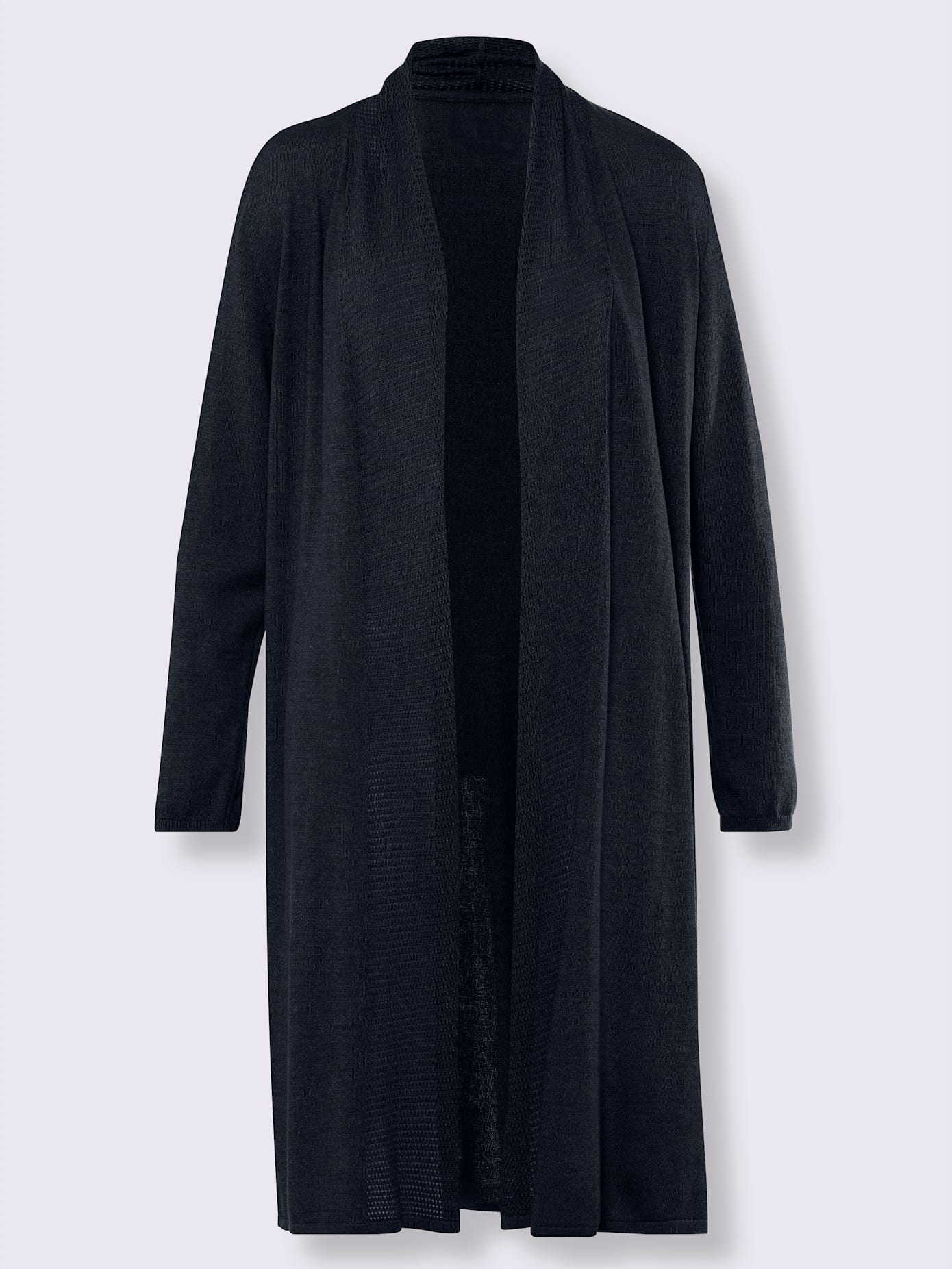Manteau en tricot coupe dissimulante avec col châle