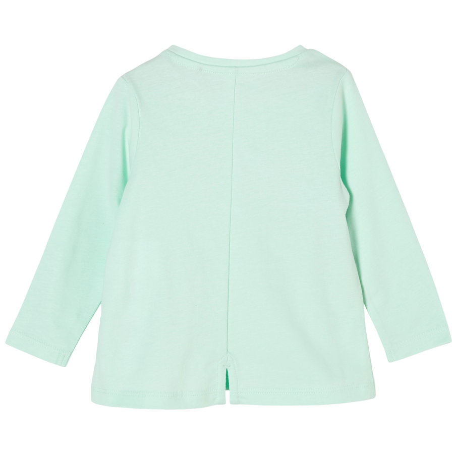 s.Oliver Langarmshirt mit Frontprint türkis