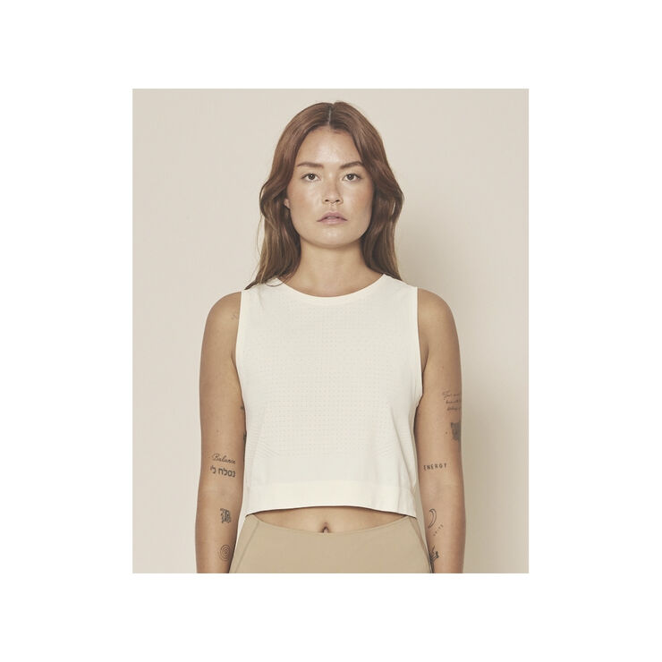 Moonchild Yoga Wear Box Tank Top Chalk