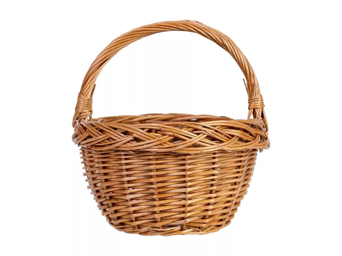 Panier en osier marron 24x19x11h/21hh