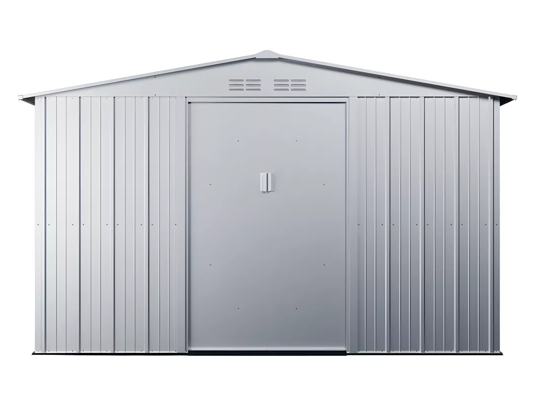 Abri de jardin métal en acier galvanisé gris 9,92 m² LINUS
