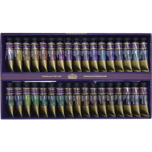 MIJELLO MISSION Gold granulierende Aquarellfarben 34er-Set